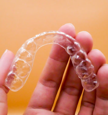Invisalign retainer teeths, it's a equipment for orthodontist give the patient to orthodontic surgery in dental clinic or hospital
