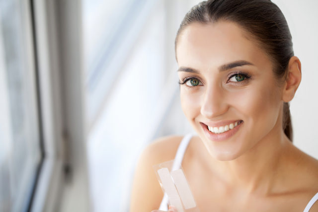 Teeth Whitening. Closeup Portrait Of Beautiful Happy Smiling You